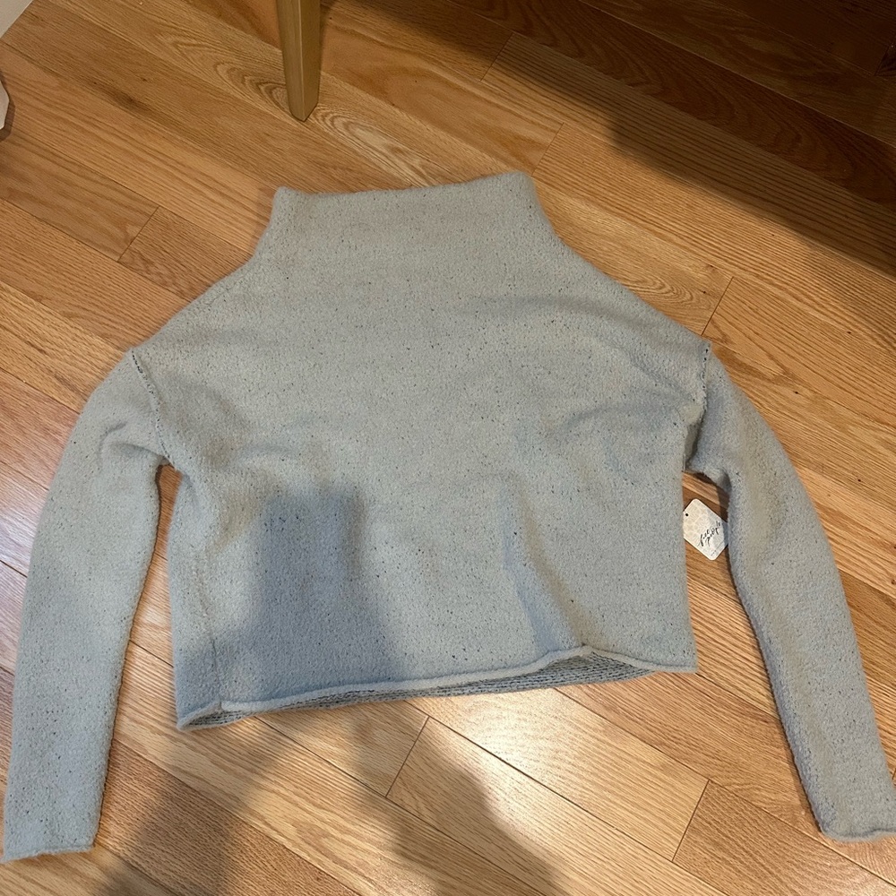 Free People Gray Cowl Neck Sweater